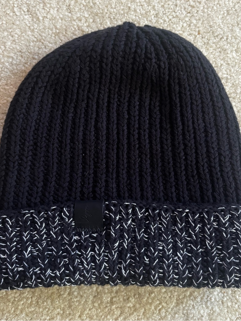 Women’s Black Knit Beanie Hat - love your melon